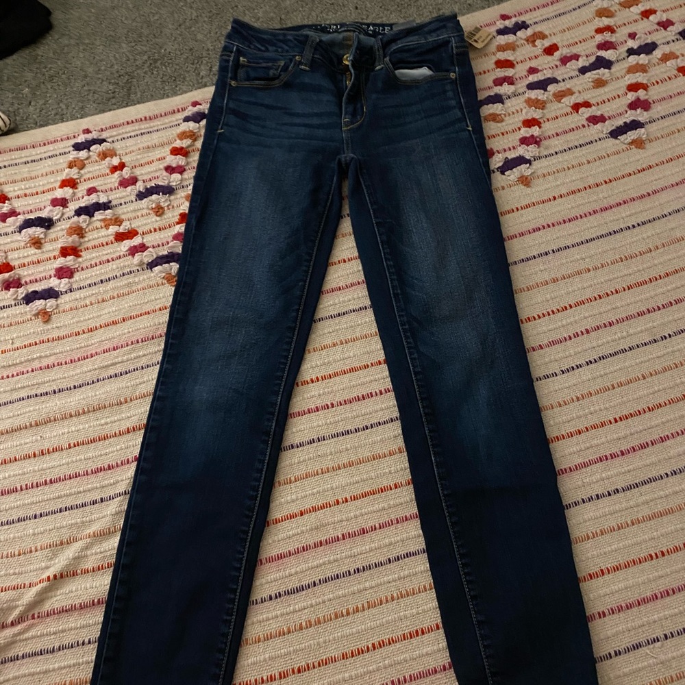 Dark denim skinny jeans